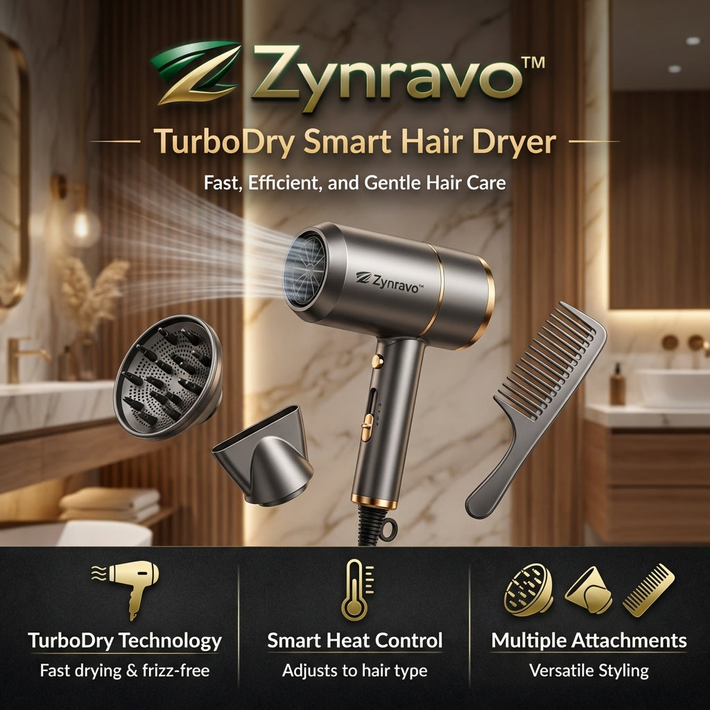Zynravo™ TurboDry Smart Hair Dryer